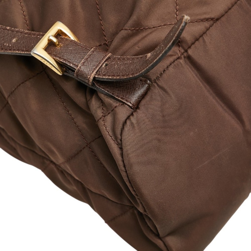 Prada Triangle Logo Backpack Brown - image 6